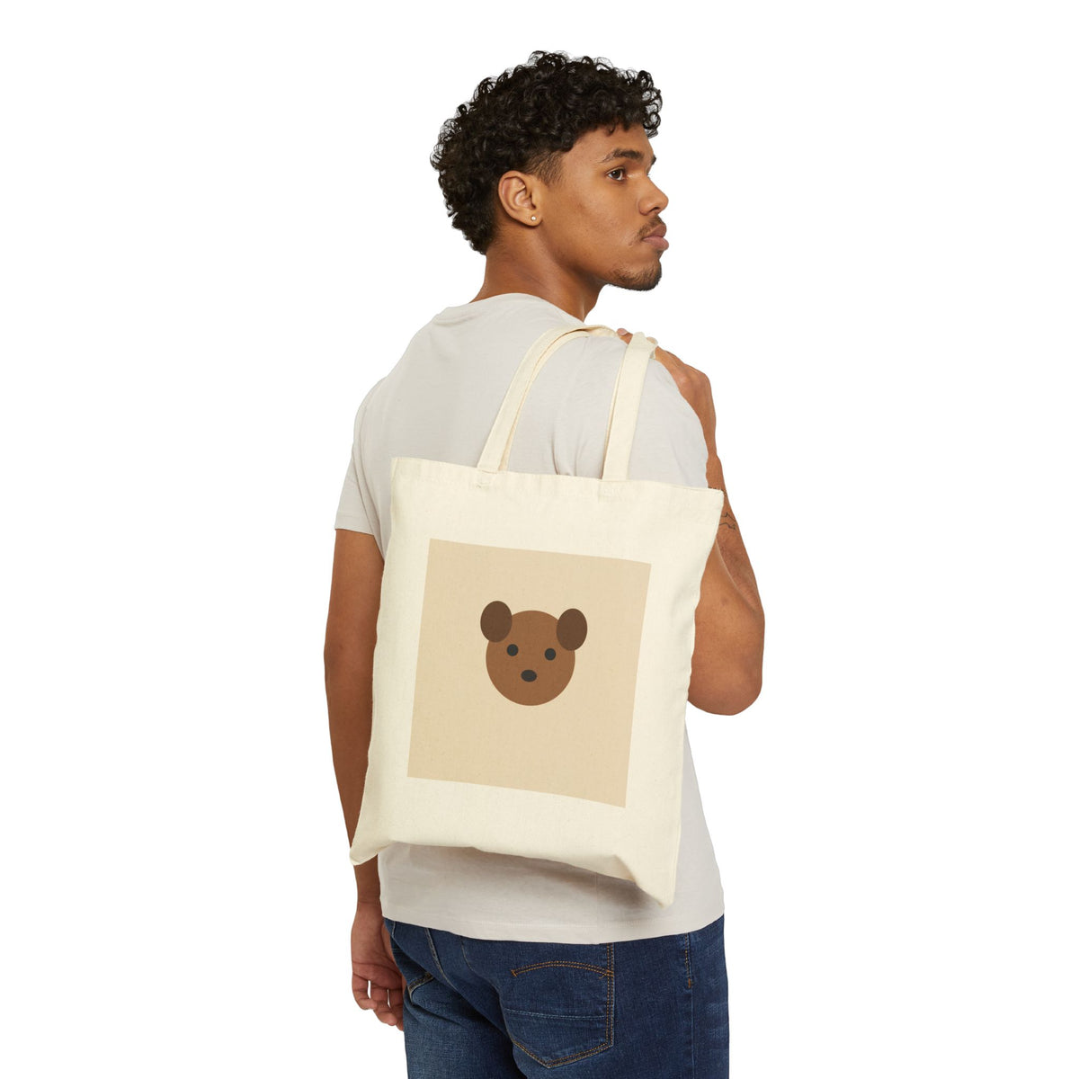Custom Pet Photo Canvas Tote Bag