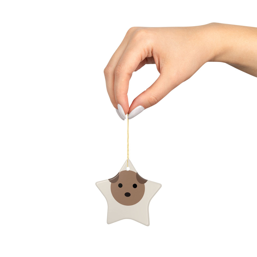 Custom Pet Photo Round Ceramic Ornament