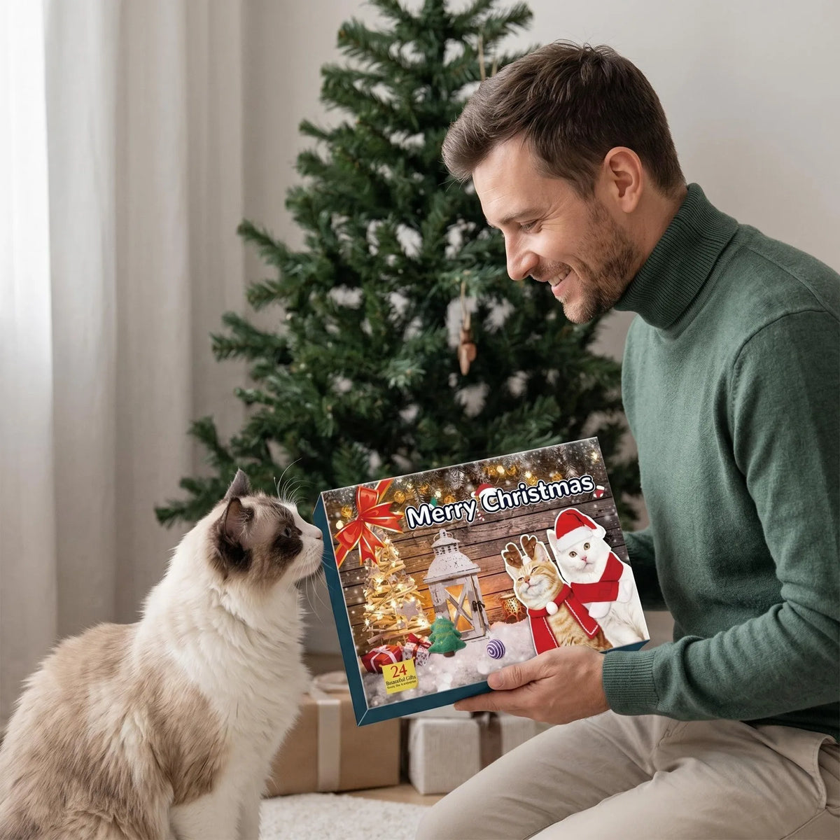 Christmas Cat Toy Blind Box Set 24 Pieces Pet Kitten Surprise