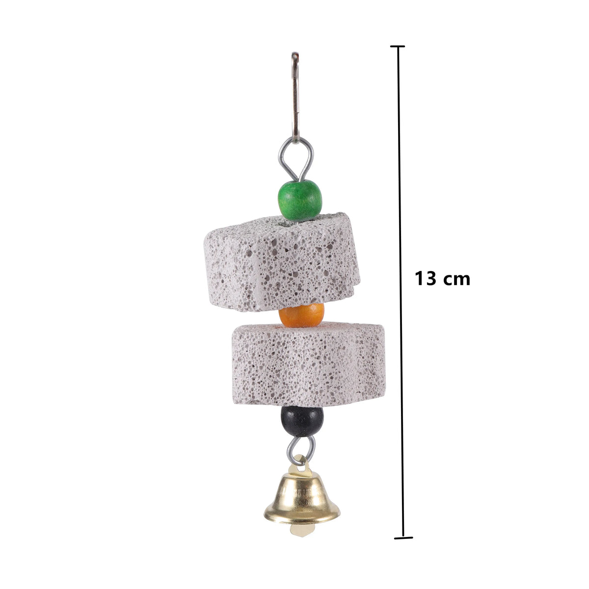 Mineral Beak Grinding Stone for Parakeets, Hanging Flower Cage Toy