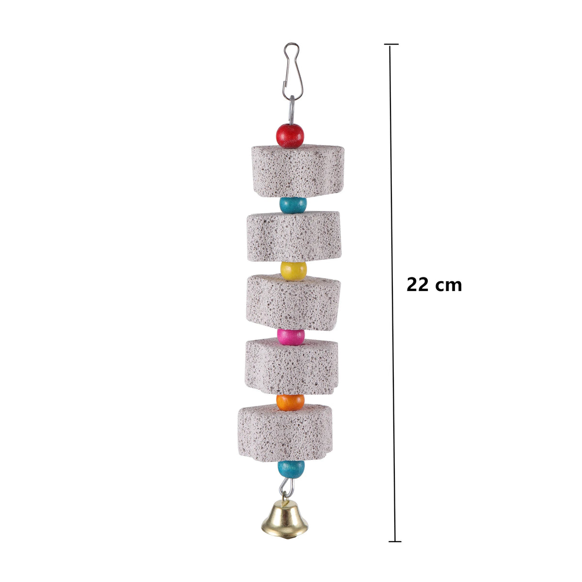 Mineral Beak Grinding Stone for Parakeets, Hanging Flower Cage Toy