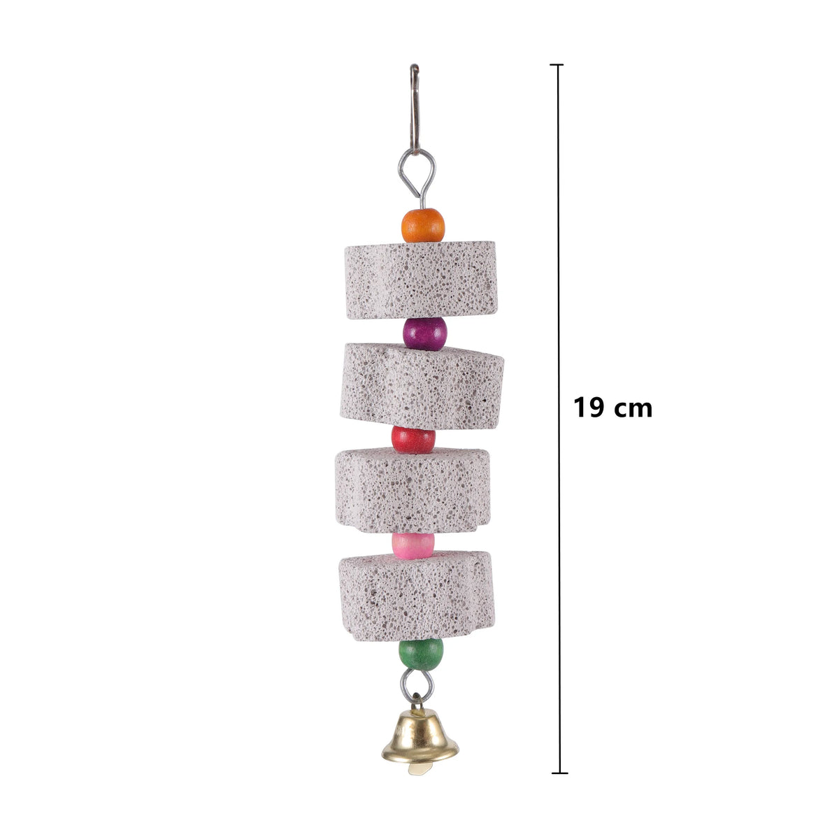 Mineral Beak Grinding Stone for Parakeets, Hanging Flower Cage Toy