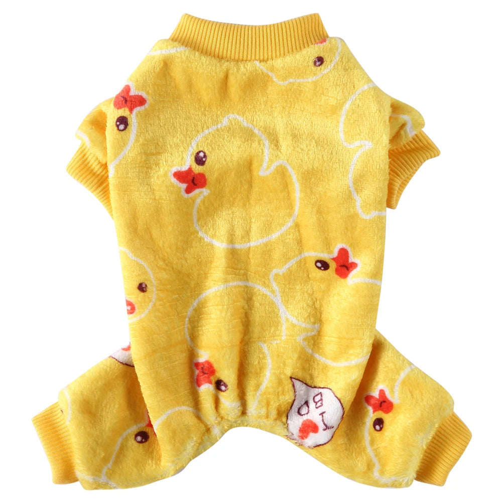 Christmas Fleece Pajamas Jumpsuit for Small Dogs & Cats
