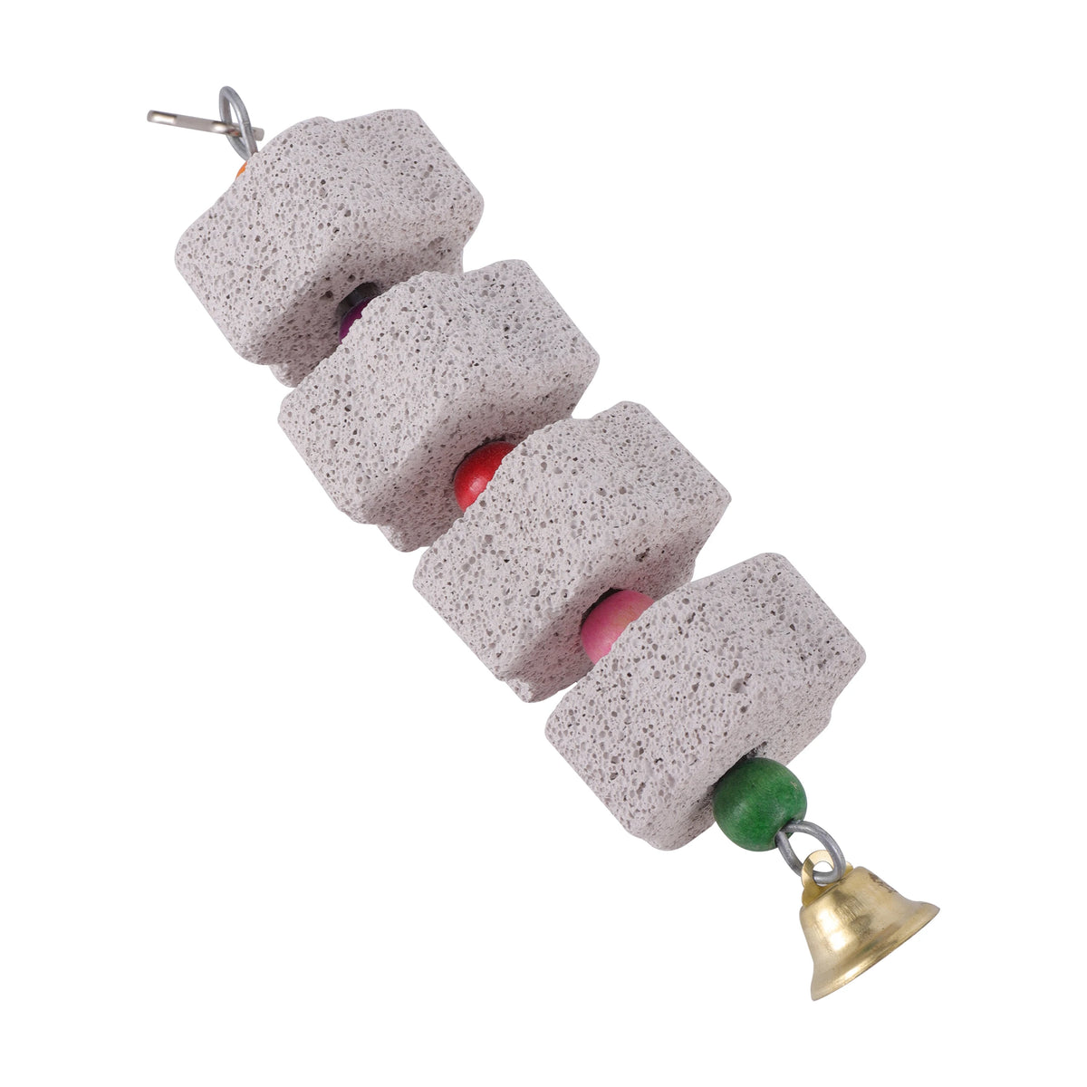 Mineral Beak Grinding Stone for Parakeets, Hanging Flower Cage Toy