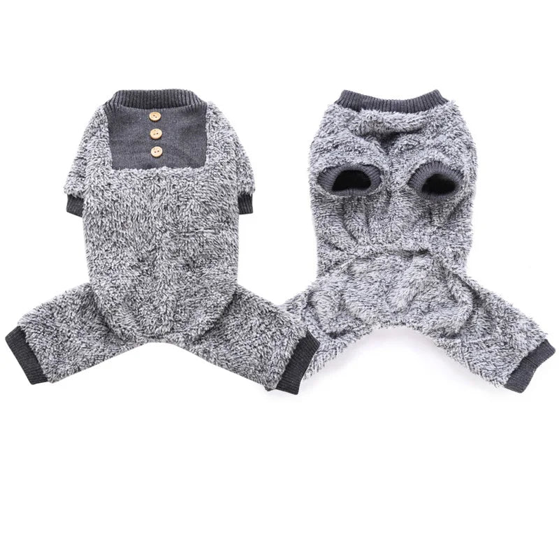Christmas Fleece Pajamas Jumpsuit for Small Dogs & Cats