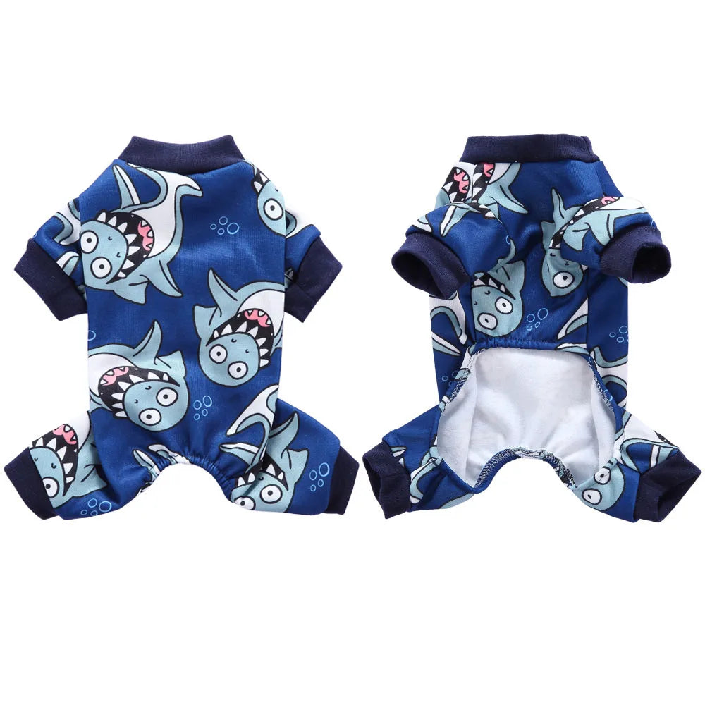 Christmas Fleece Pajamas Jumpsuit for Small Dogs & Cats