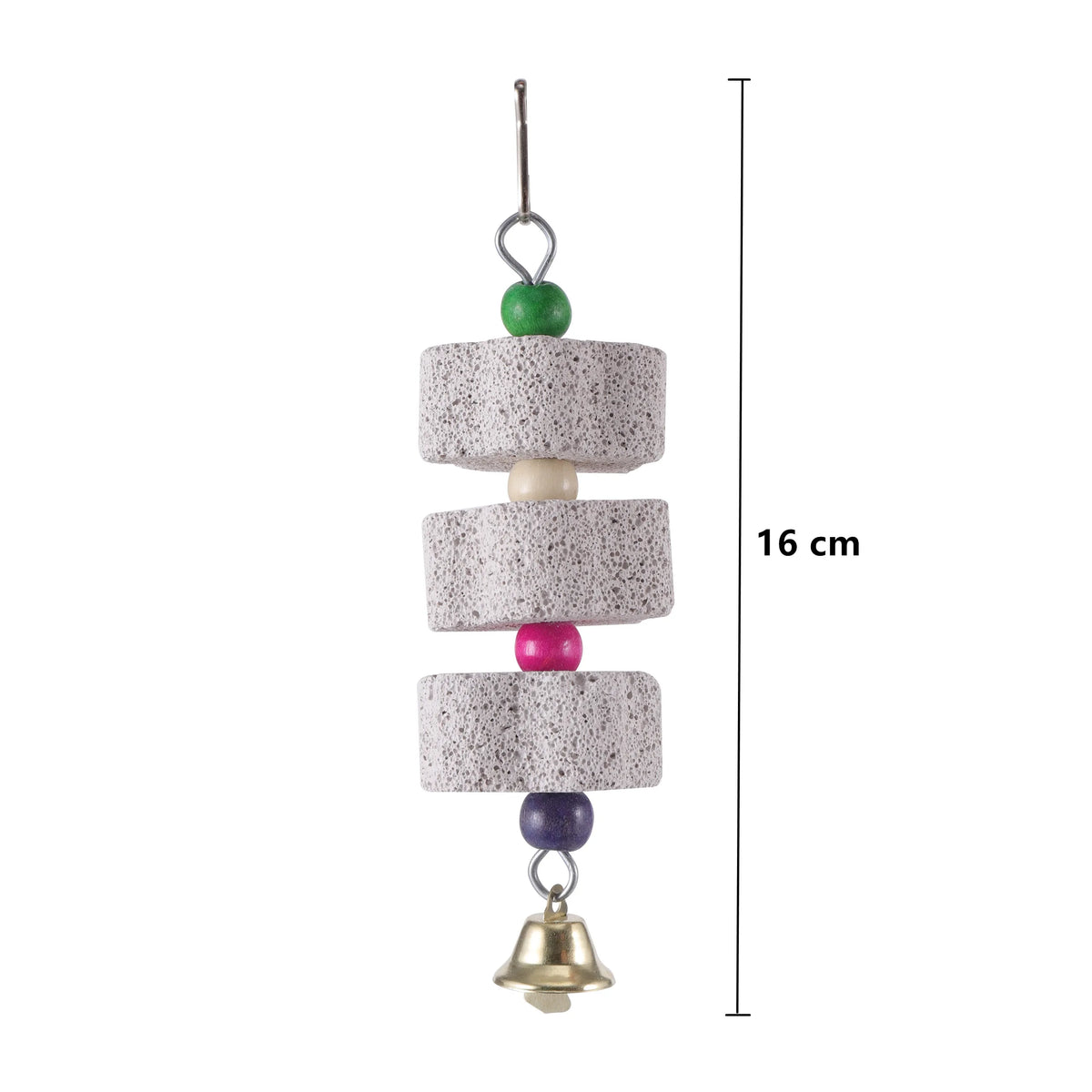 Mineral Beak Grinding Stone for Parakeets, Hanging Flower Cage Toy