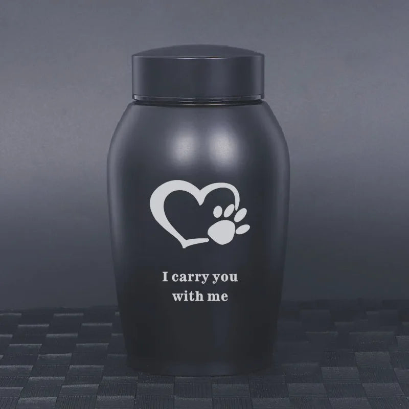Stainless Steel Pet Cremation Urn Keepsake for Dogs, Cats and Birds