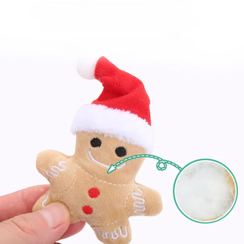 Christmas Gingerbread Man Catnip Toy for Cats