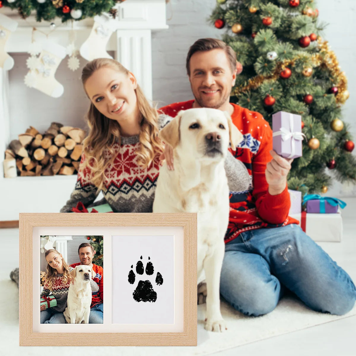DIY Paw Print Photo Frame, Pet Memorial Keepsake Display
