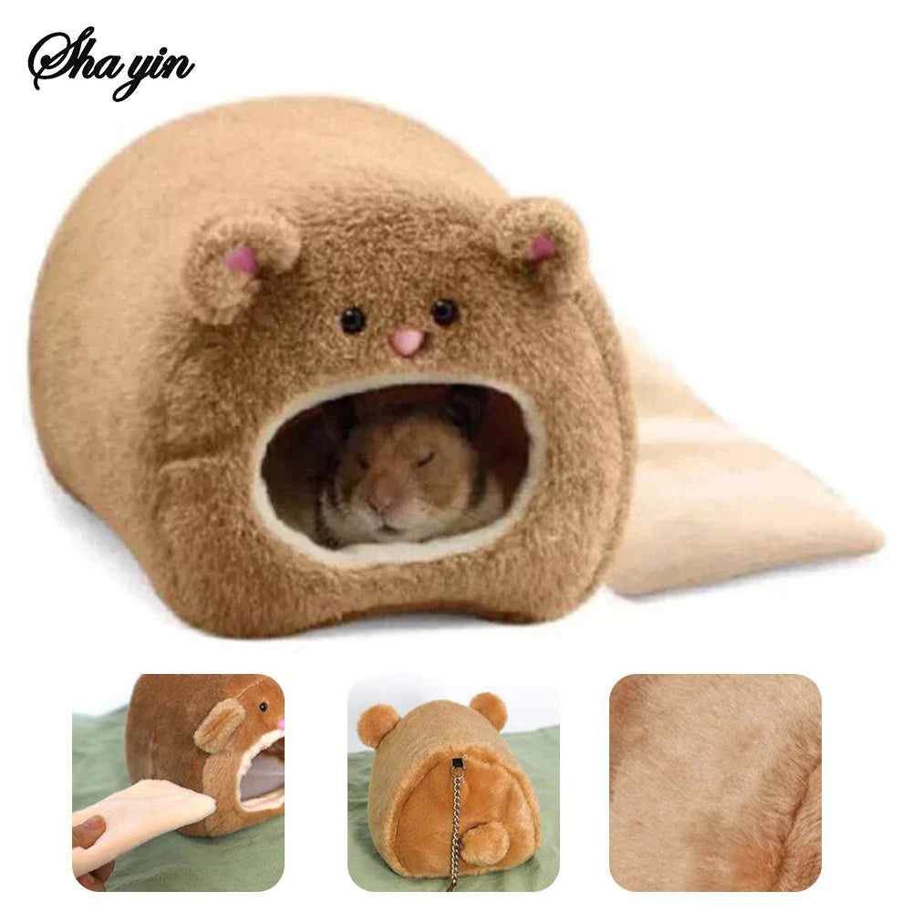 Cozy Cotton Hamster Nest, Winter Warm Small Pet Sleeping Bed
