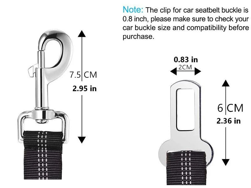 2-in-1 Dog Harness with Leash and Car Seat Belt Strap