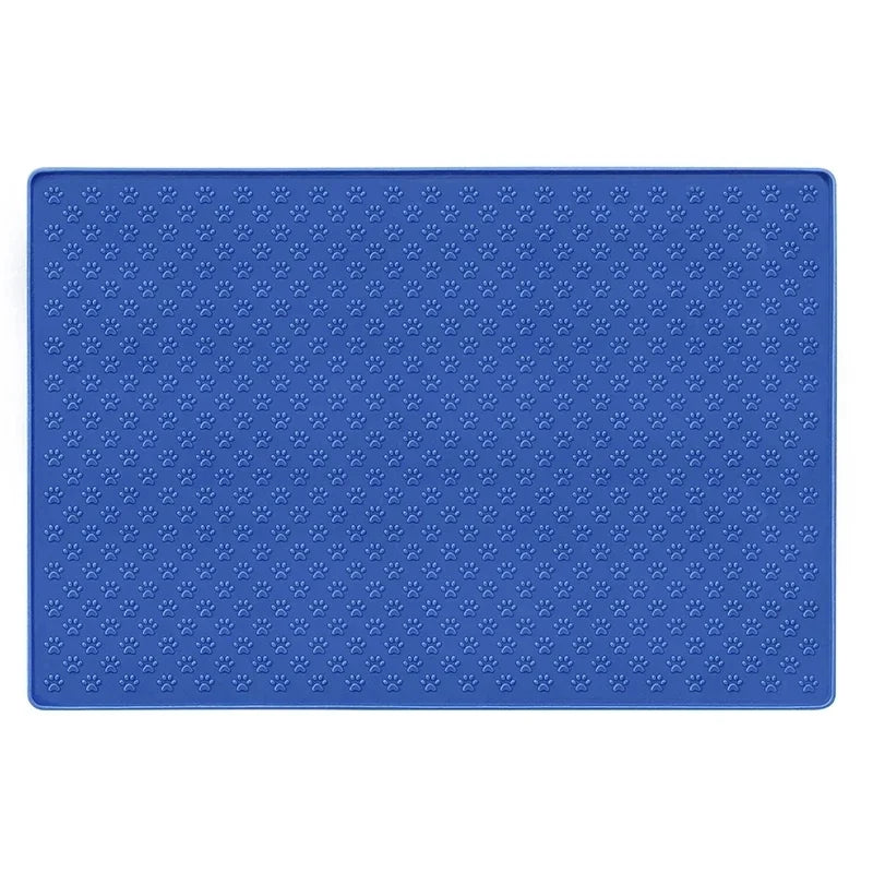 Waterproof Silicone Pet Food Mat, Non-Slip Bowl Placemat for Dogs