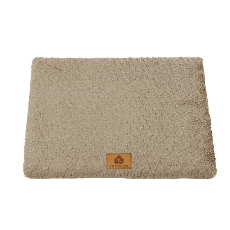 Orthopedic Memory Foam Dog Crate Bed with Washable Faux Fur Cover