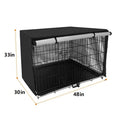 Universal Waterproof Dog Crate Cover with Roll-Up Door Shade