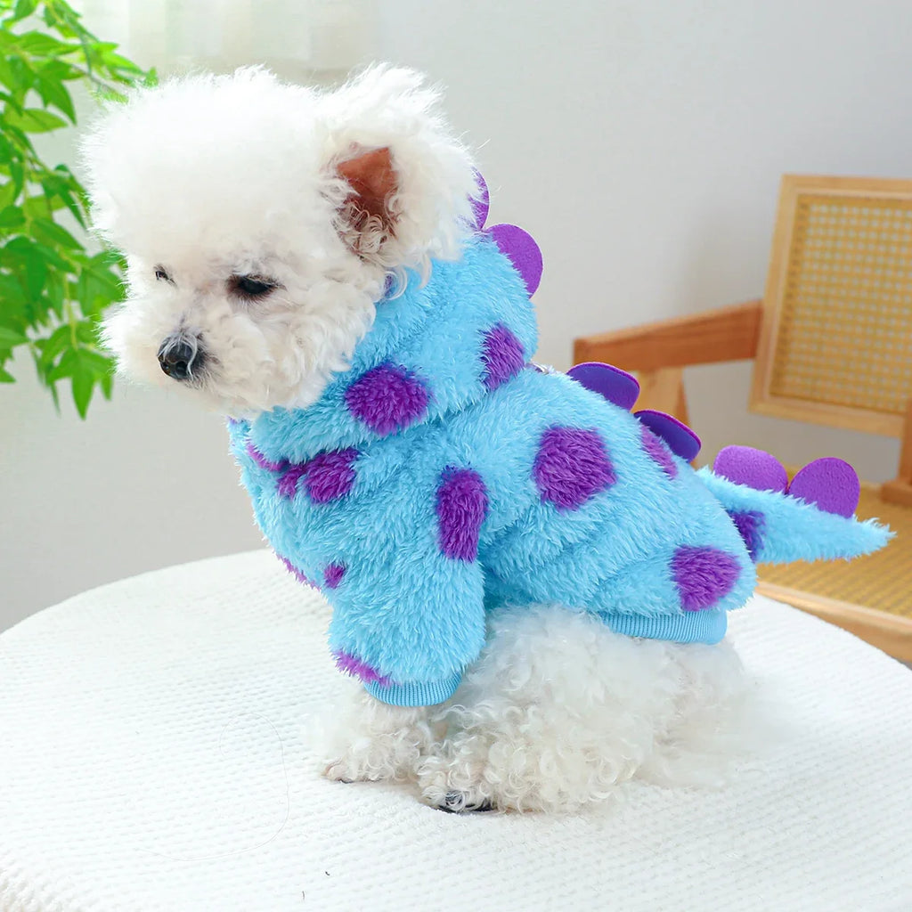 Cartoon Four-Leg Cotton Coat for Dogs & Cats, Warm Fall Pet Outfit