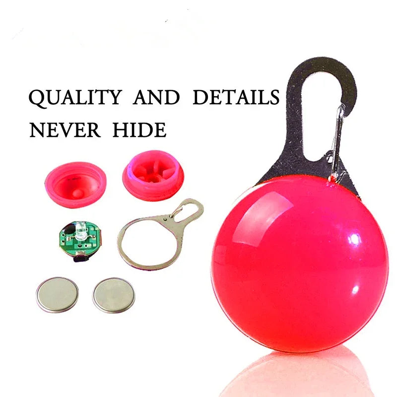 LED Glowing Pet Collar Pendant, Night Safety Light for Dogs & Cats