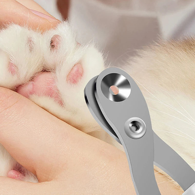 Professional Pet Nail Clippers Circular Hole Scissors for Dogs & Cats