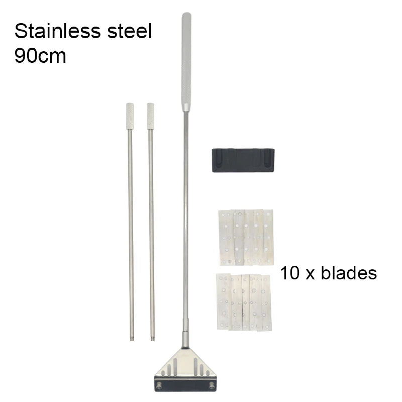 Stainless Steel Aquarium Algae Scraper with Long Handle for Glass Tanks