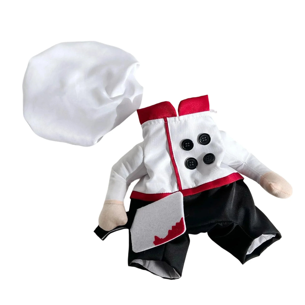 Funny Chef Pet Costume with Hat for Halloween Dress-Up Photos