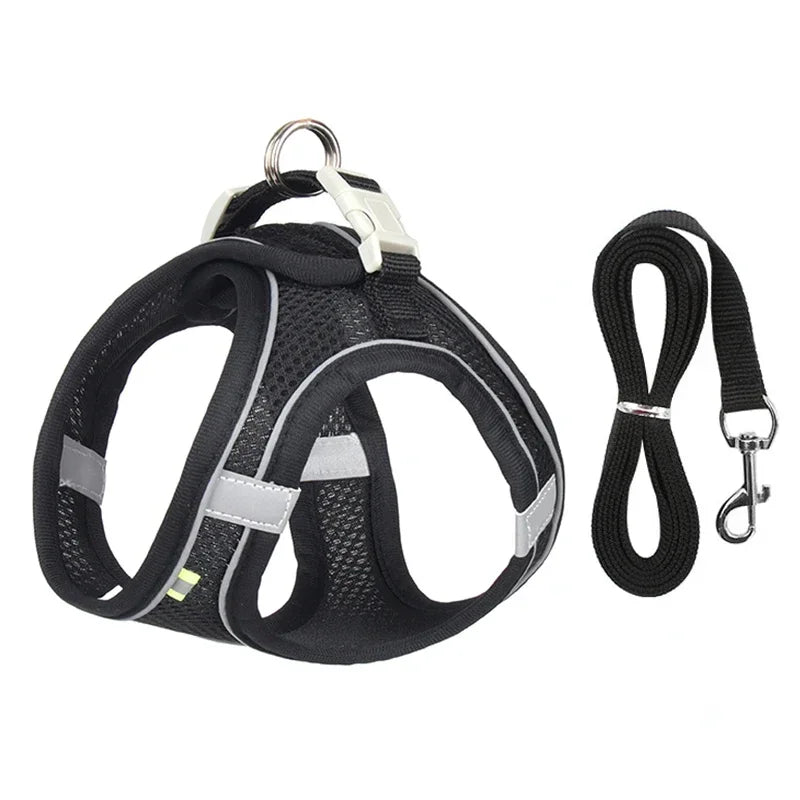 Puppy Harness & Leash Vest Set for Small Dogs, Adjustable