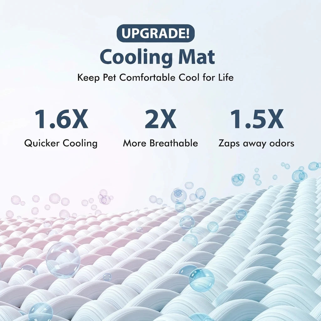 Cooling Pet Mat, Ice Silk Breathable Washable Pad for Dogs & Cats