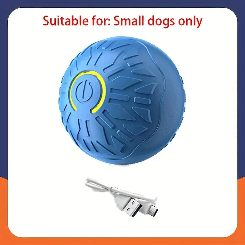 Automatic Moving Bouncing Ball Toy for Dogs, USB Rechargeable Play