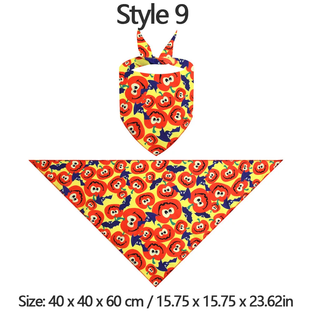 Halloween Pumpkin & Ghost Pet Bandana for Dogs and Cats