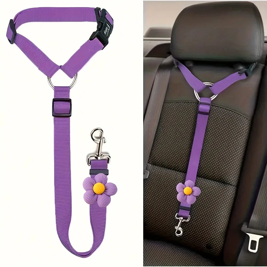 Adjustable Dog Seat Belt for Car Safety Tether Leash