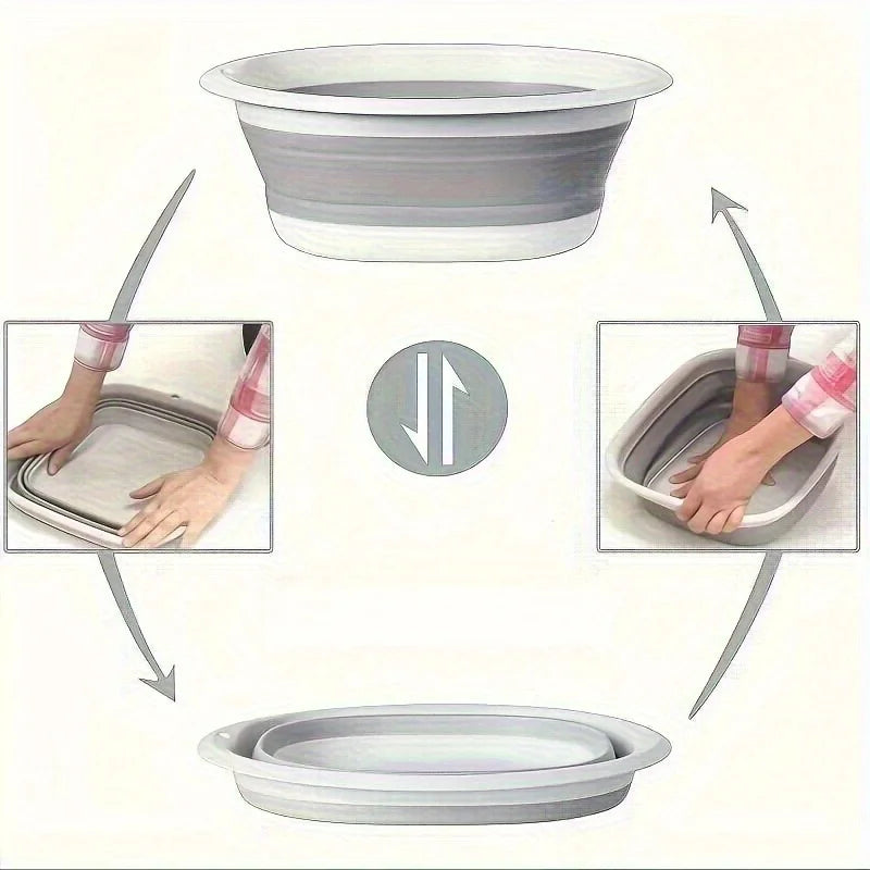 Foldable Pet Bathtub with Bath Brush, Non-Slip Portable Dog Bath Tub