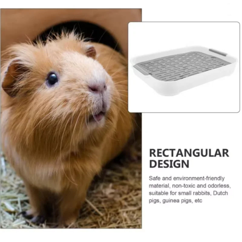Corner Litter Box Tray for Rabbits, Guinea Pigs and Small Pets