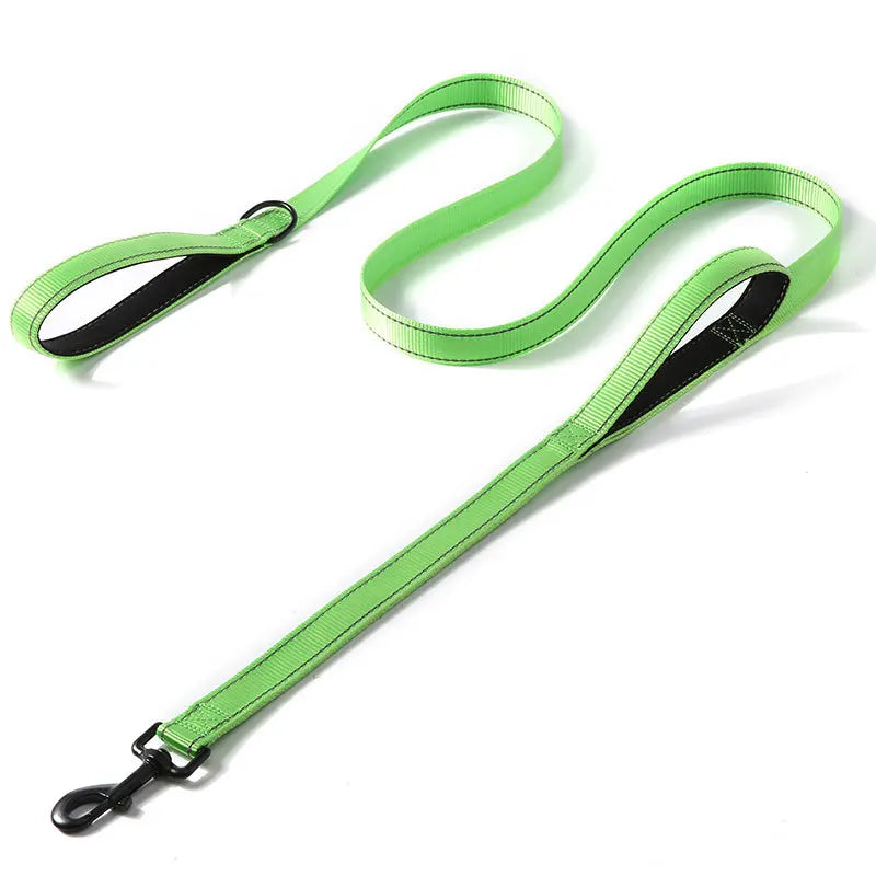 Heavy Duty Double Handle Dog Leash for Training and Traffic Control