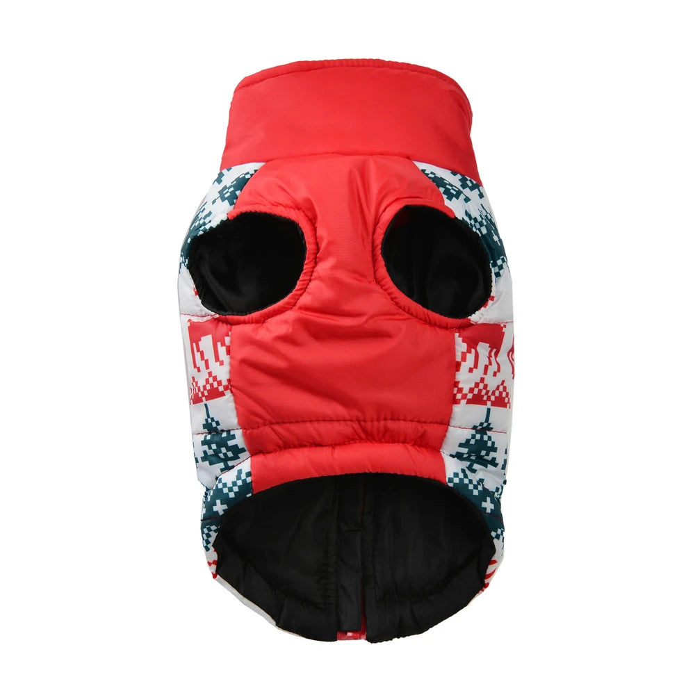 Christmas Snowman Print Dog Jacket for Small & Medium Dogs
