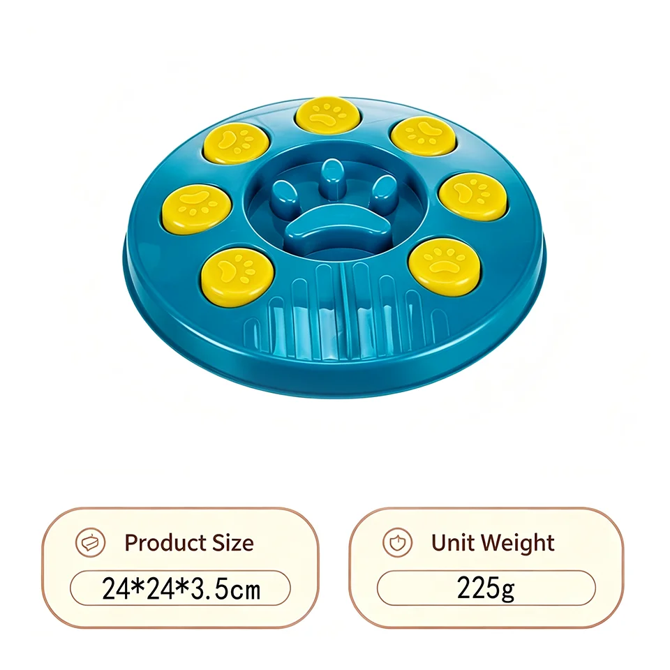 Dog Puzzle Slow Feeder Bowl – Interactive Treat Toy for Dogs & Cats