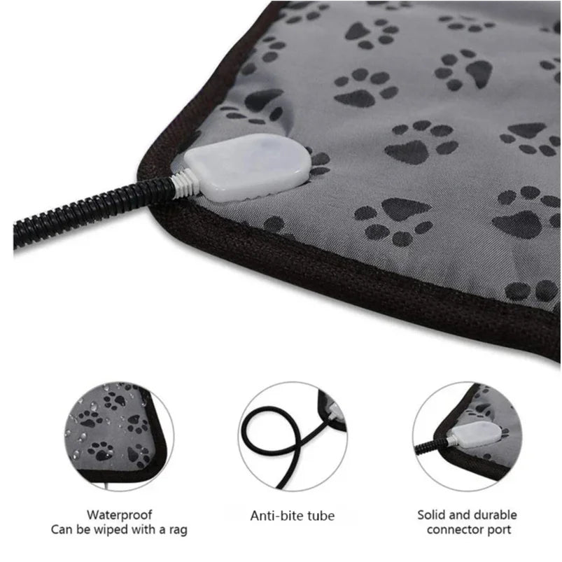 Adjustable Electric Pet Heating Pad, Waterproof Dog & Cat Warming Mat