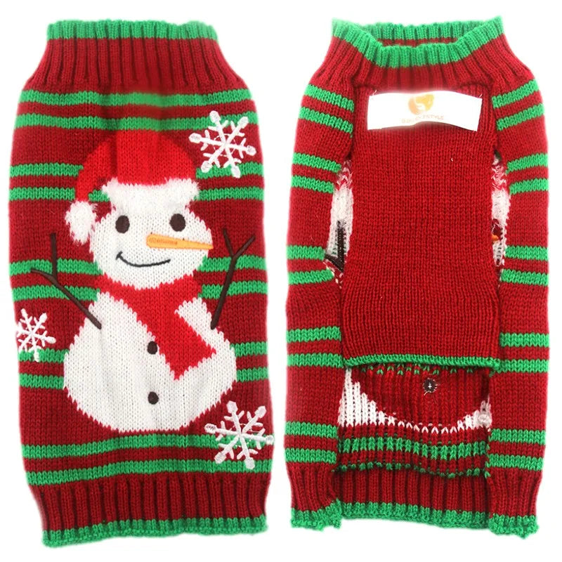 Soft Warm Christmas Turtleneck Dog Sweater for Small Dogs