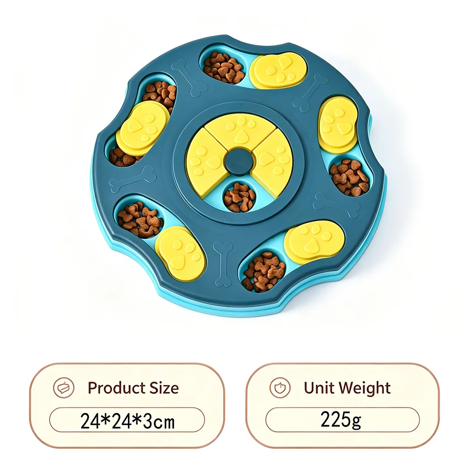 Dog Puzzle Slow Feeder Bowl – Interactive Treat Toy for Dogs & Cats