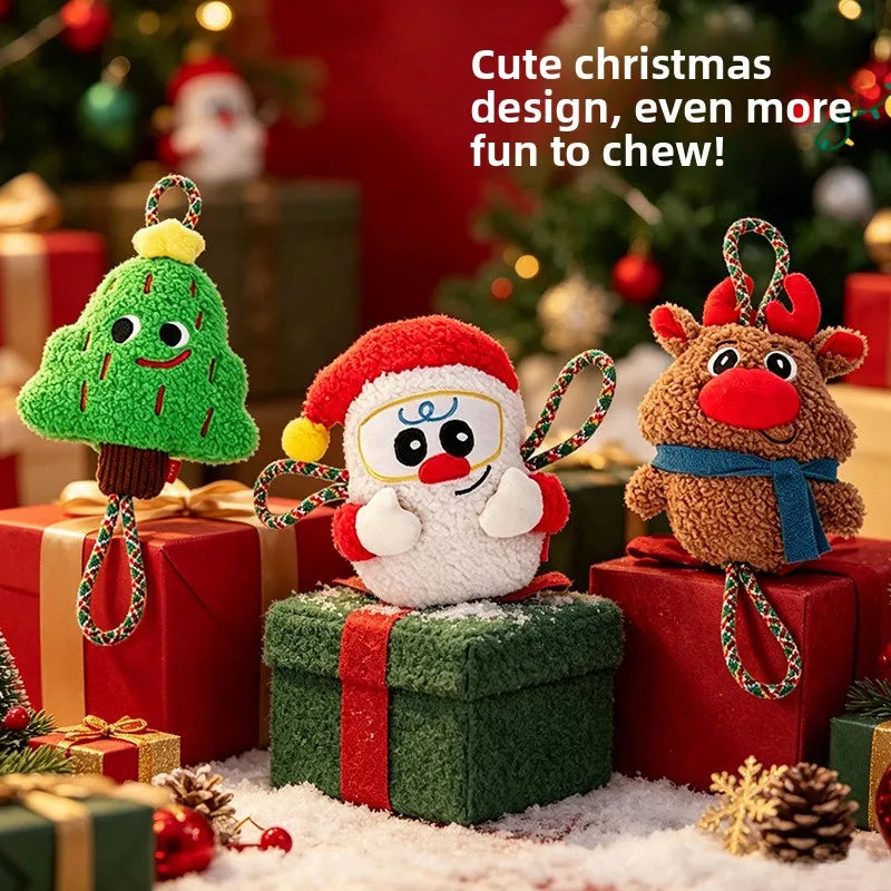 Interactive Christmas Dog Toy Pet Toy Sound Making Chew Proof