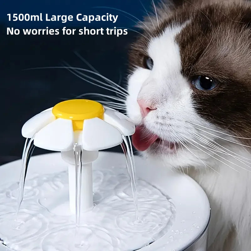 1.2L Silent USB Pet Water Fountain for Cats and Small Dogs