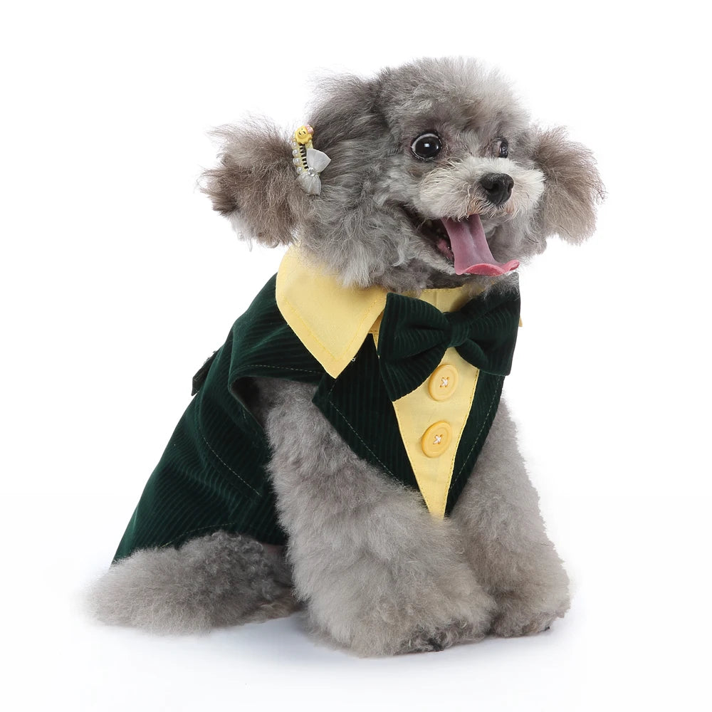 Dog Tuxedo Formal Suit, Christmas & Halloween Party Costume