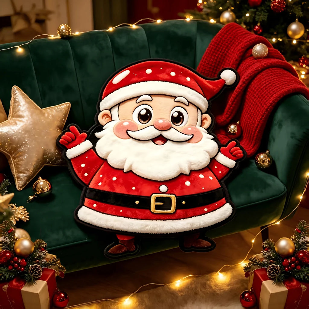 Christmas Santa Claus Flannel Throw Blanket, Cozy Holiday Gift