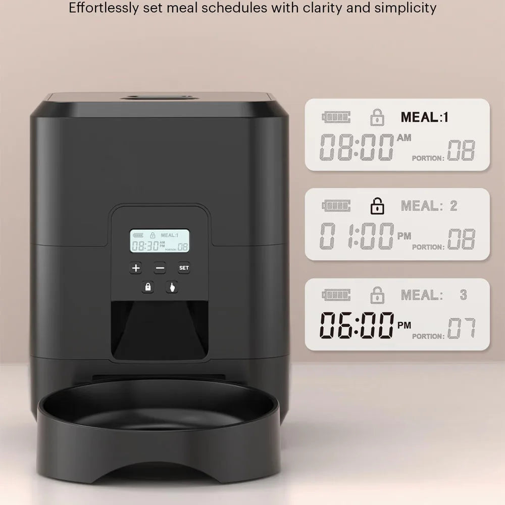 Smart Automatic Pet Feeder with Timer for Cats and Small Dogs