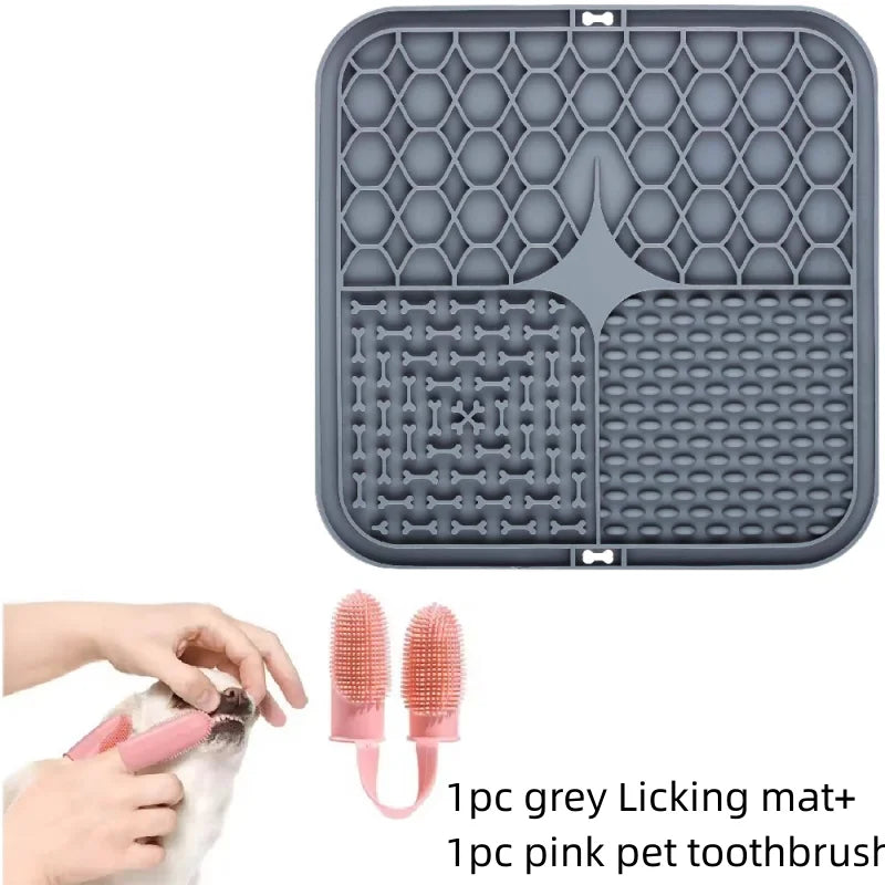 Suction Cup Dog Lick Mat for Bath Time Distraction and Grooming