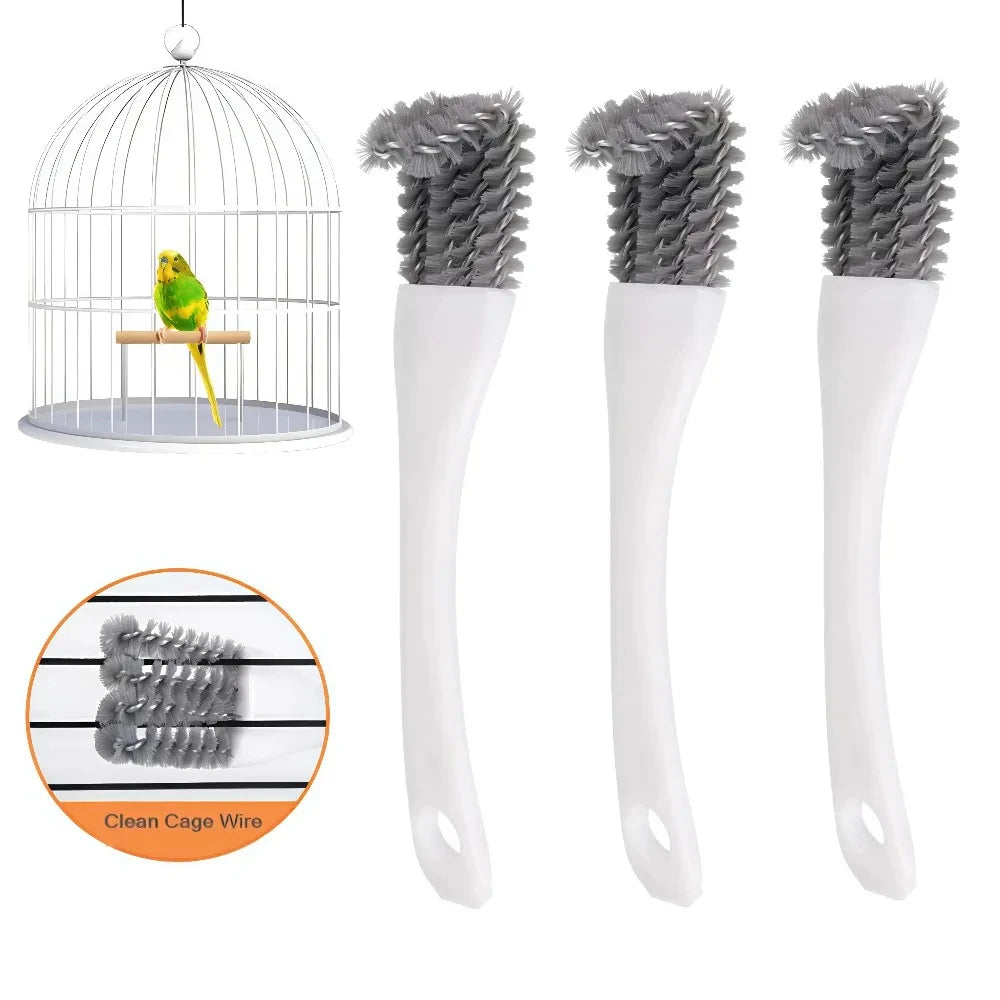 Long-Handle Cage Gap Cleaning Brush for Bird, Hamster & Rabbit Cages