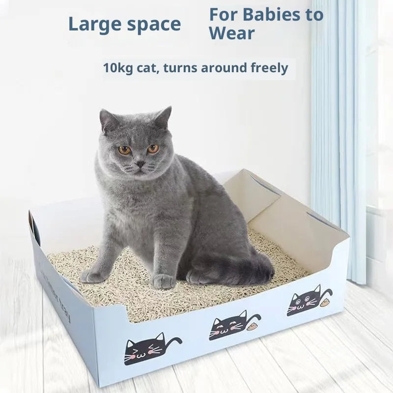 Disposable Foldable Cat Litter Box, Waterproof Portable Travel Tray