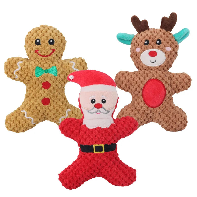 Plush Christmas Squeaky Dog Toy