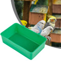 Hanging Plastic Bird Bath Tub, Cage Water and Food Feeder Bowl for Parrots and Pigeons