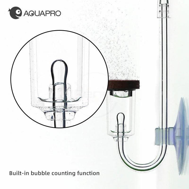 Aquarium CO2 Diffuser with Bubble Counter for Planted Fish Tanks