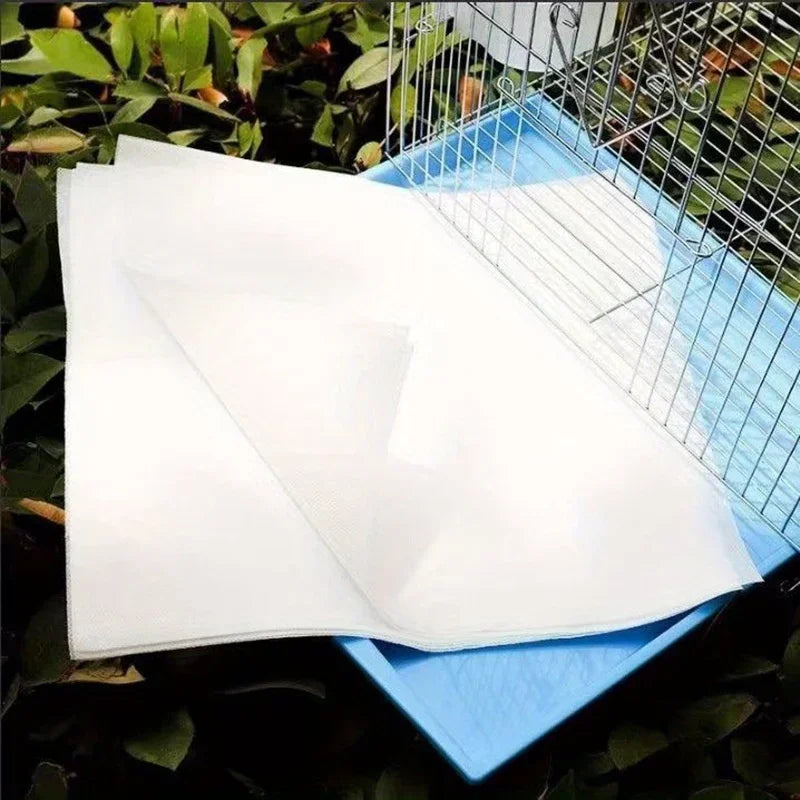 Disposable Bird Cage Liner Pads, 100 Absorbent Non-Woven Sheets