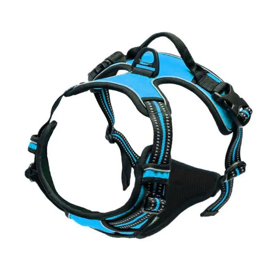 Adjustable No-Pull Dog Harness with Front Clip & Reflective Strips